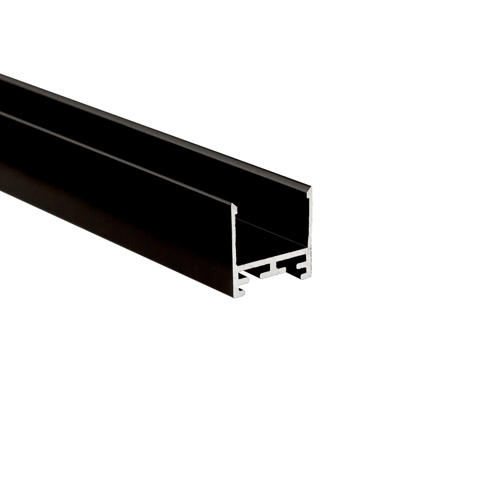 Combo U-Leuchtenprofil hoch, LU-02-20, schwarz, 1m