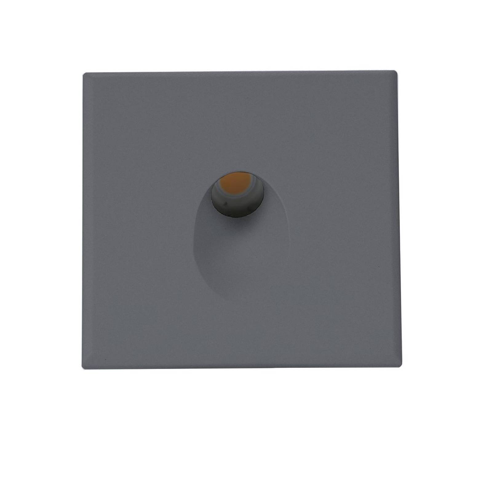 Cover Aluminium eckig 1 schwarz f�r Wandeinbauleuchte Sys-Wall68