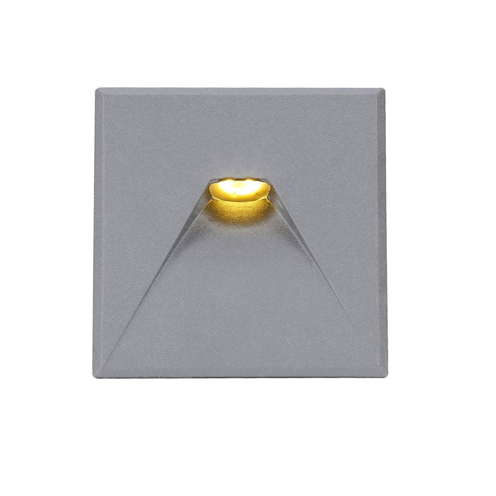 Cover Aluminium eckig 2 silbergrau f�r Wandeinbauleuchte Sys-Wall-68