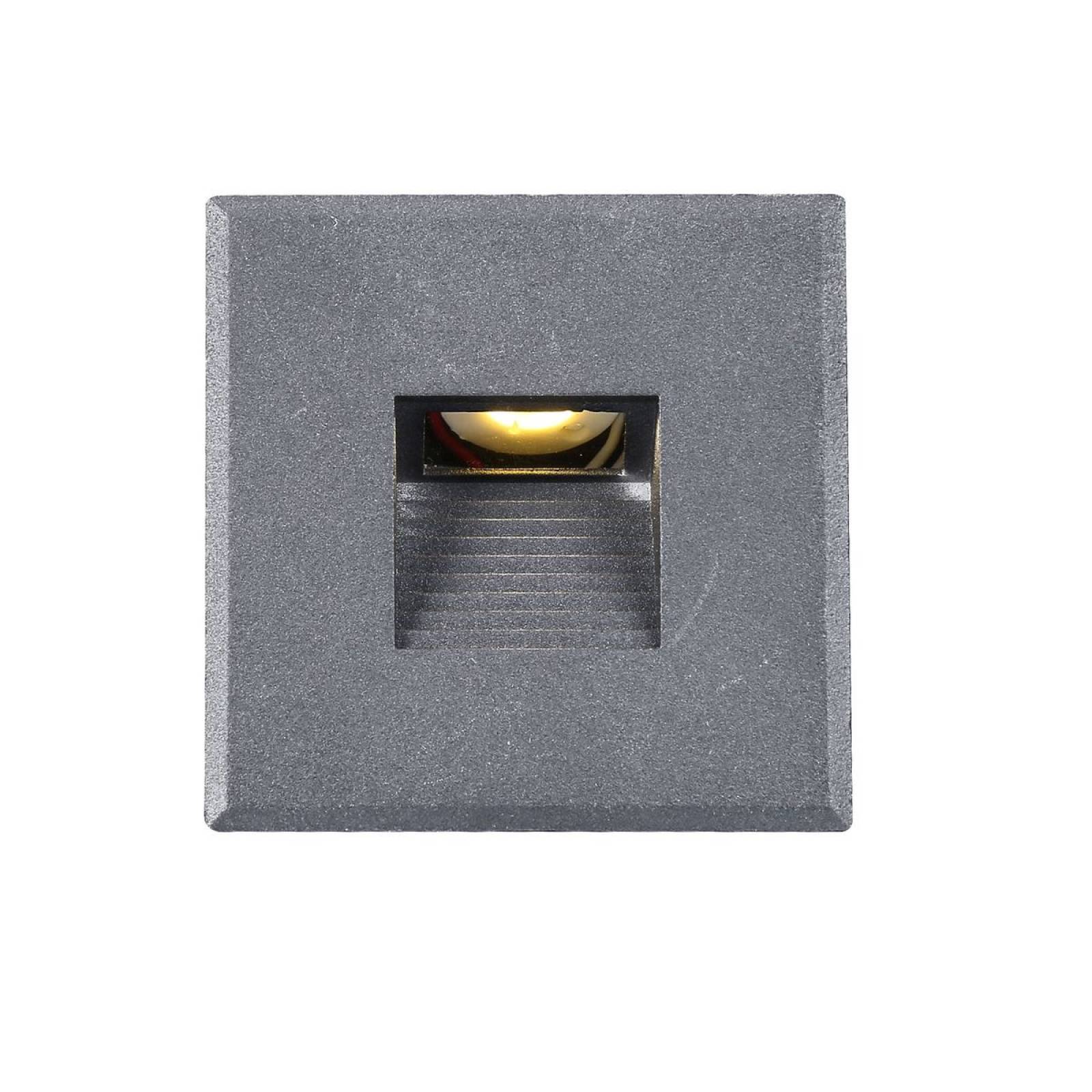 Cover Aluminium eckig 3 silbergrau f�r Wandeinbauleuchte Sys-Wall68