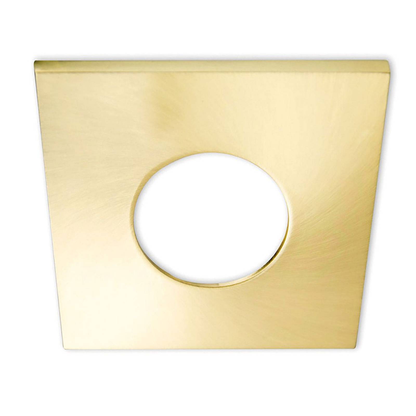 Cover Aluminium eckig gold geb�rstet f�r Einbaustrahler Sys-68