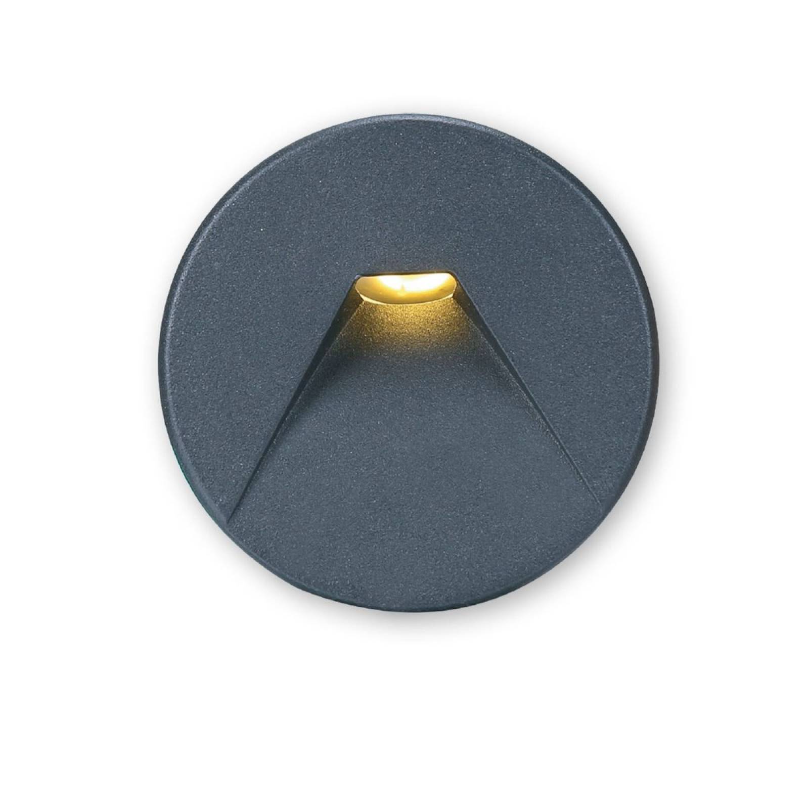 Cover Aluminium rund 2 schwarz f�r Wandeinbauleuchte Sys-Wall68