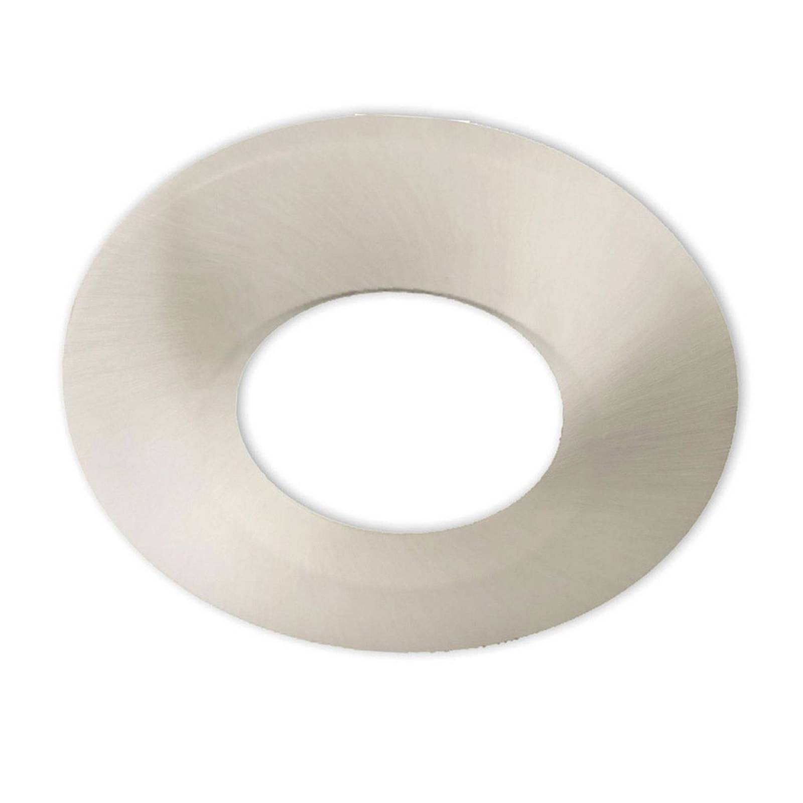 Cover Aluminium rund/Kante nickel geb�rstet f�r Einbaustrahler Sys-68