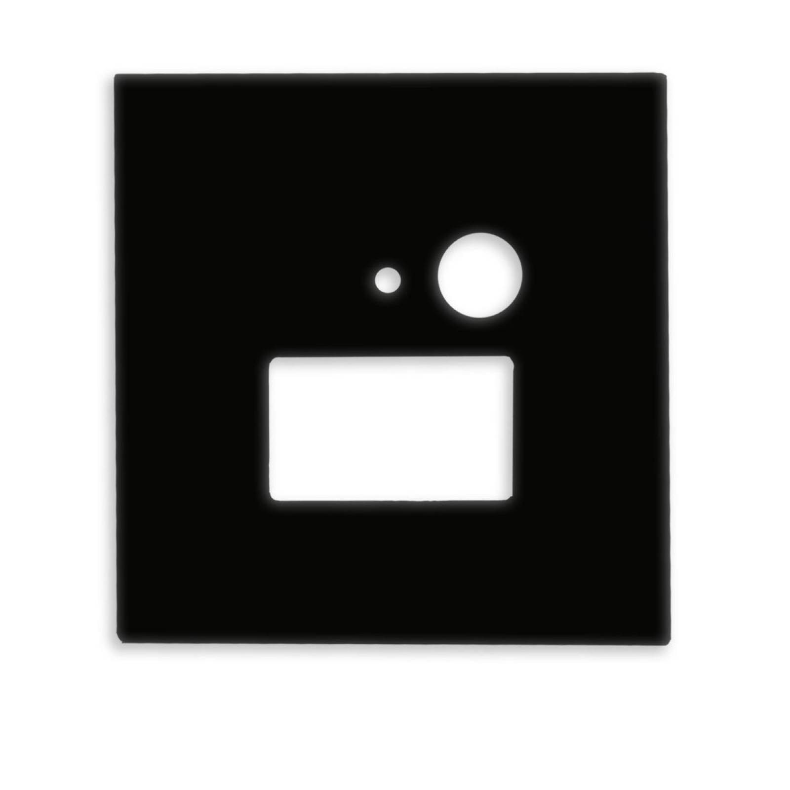 Cover eckig schwarz eckiger Lichtauslass, f�r Wandeinbauleuchte Sys-Wall68 PIR Sensor