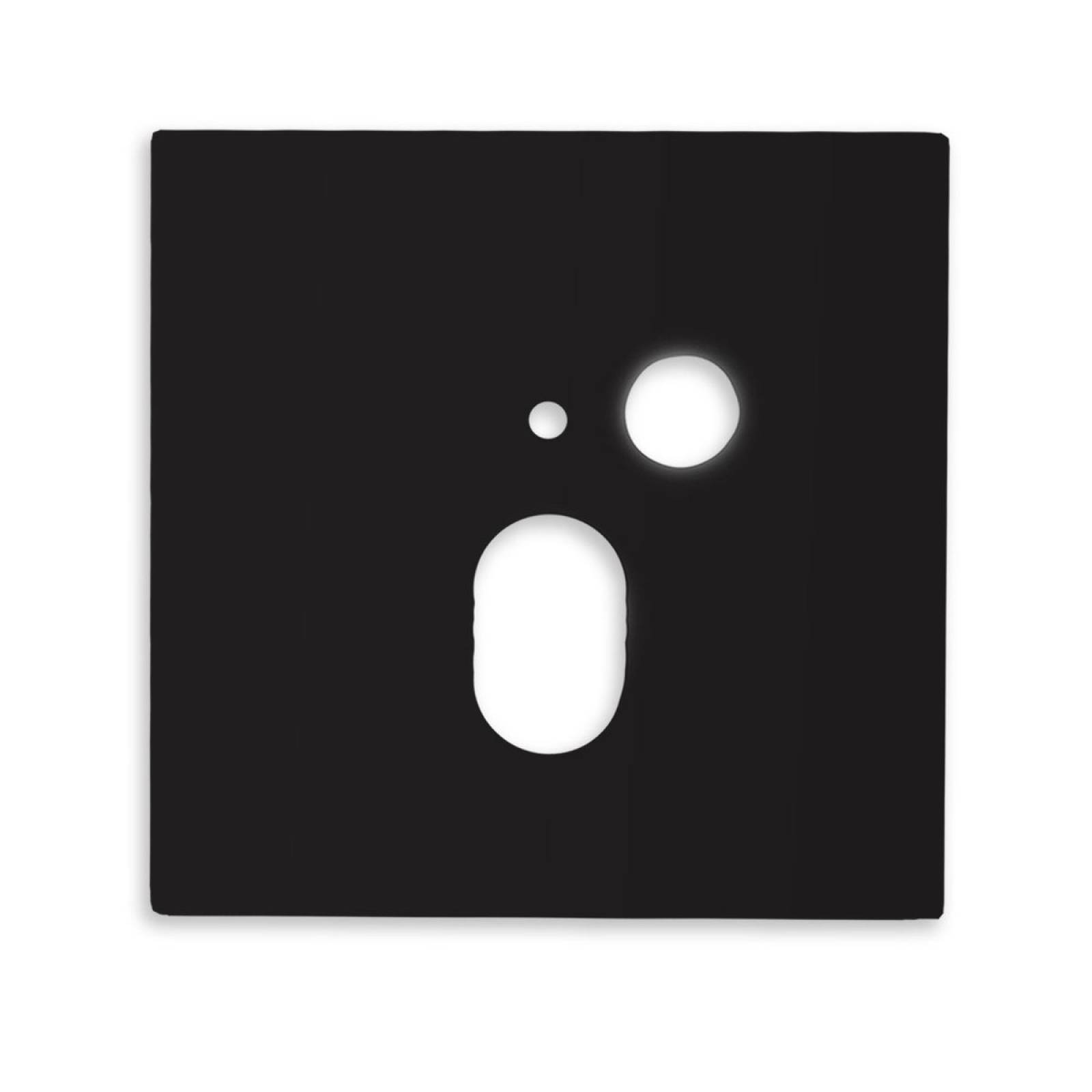 Cover eckig schwarz ovaler Lichtauslass, f�r Wandeinbauleuchte Sys-Wall68 PIR Sensor