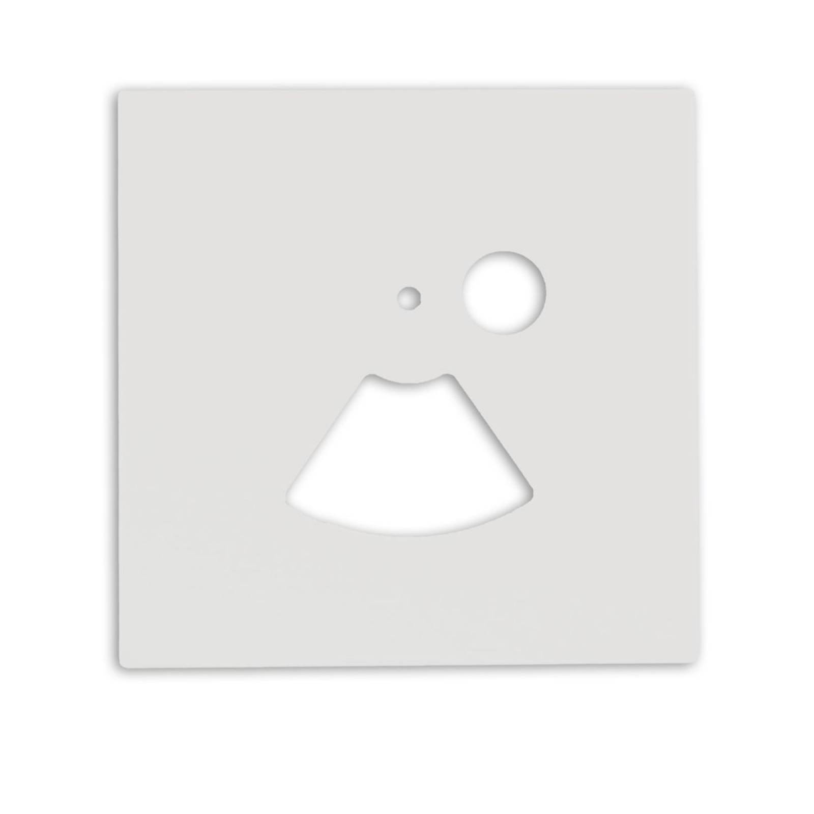 Cover eckig wei� Lichtauslass trapezf�rmig, f�r Wandeinbauleuchte Sys-Wall68 PIR Sensor