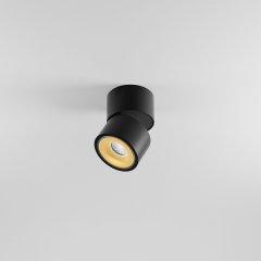 DLS LED Deckenleuchte CLIPPO S schwarz/gold 9,3W 34� 2700K CRI>90 1100lm dimmbar