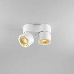 DLS LED Deckenleuchte CLIPPO S DUO wei�/gold 2x9,3W 34� 2700K CRI>90 1100lm dimmbar