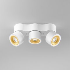 DLS LED Deckenleuchte CLIPPO S TRIO wei�/gold 3x9,3W 34� 2700K CRI>90 1100lm dimmbar