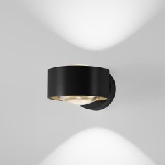 DLS LED Wandleuchte CLIPPO OPTIC WALL schwarz/gold 2x6W 80� dim to warm CRI>90 635lm dimmbar