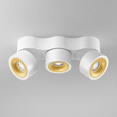 DLS LED Deckenleuchte CLIPPO TRIO wei�/gold 3x9,5W 33� dim to warm CRI>90 915lm dimmbar