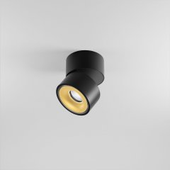 DLS LED Deckenleuchte CLIPPO schwarz/gold 14W 32� 2700K CRI>90 1310lm dimmbar
