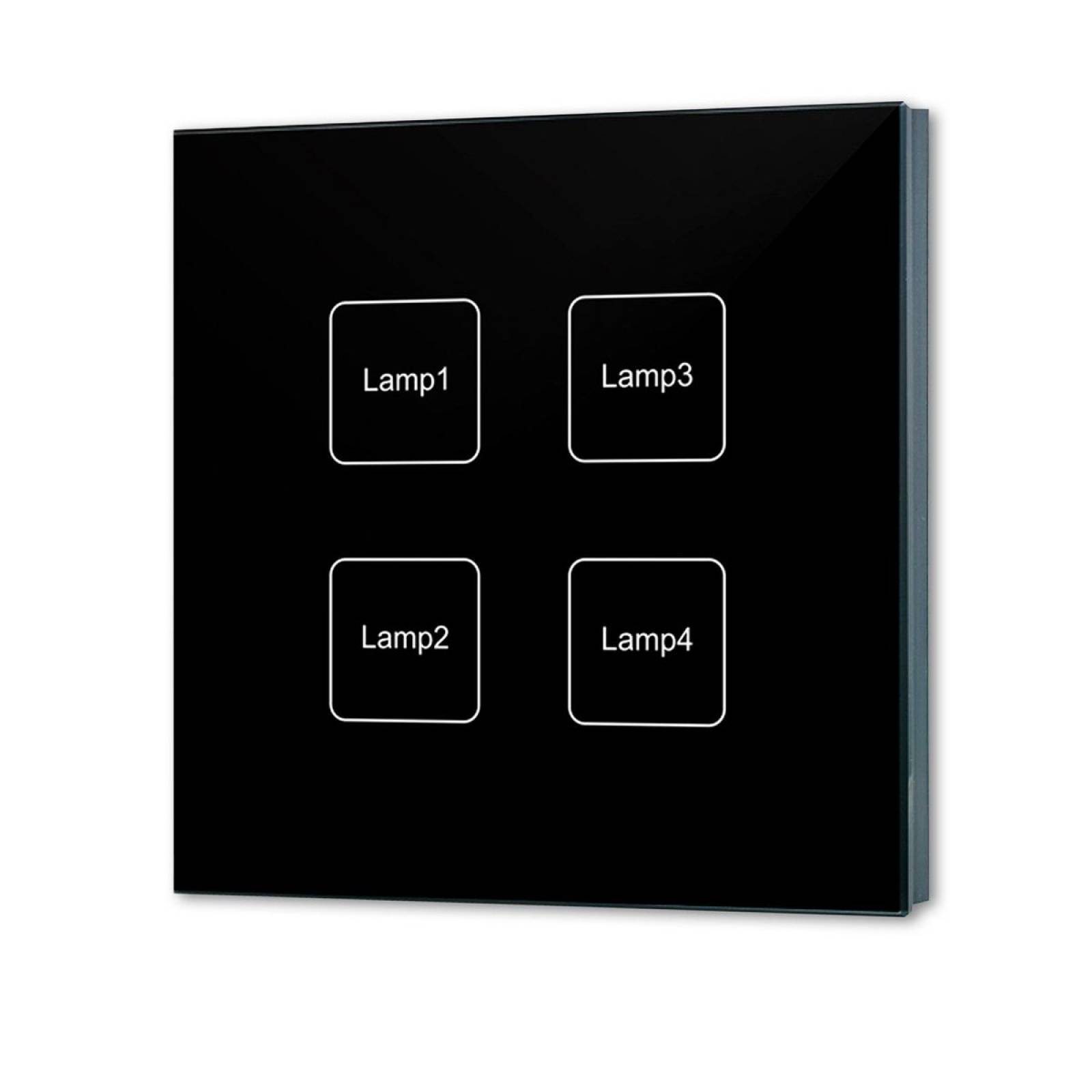 DALI 4 Adressen Einbau-Touch Master-Dimmer, schwarz, Versorgung via DALI-Bus Spannung