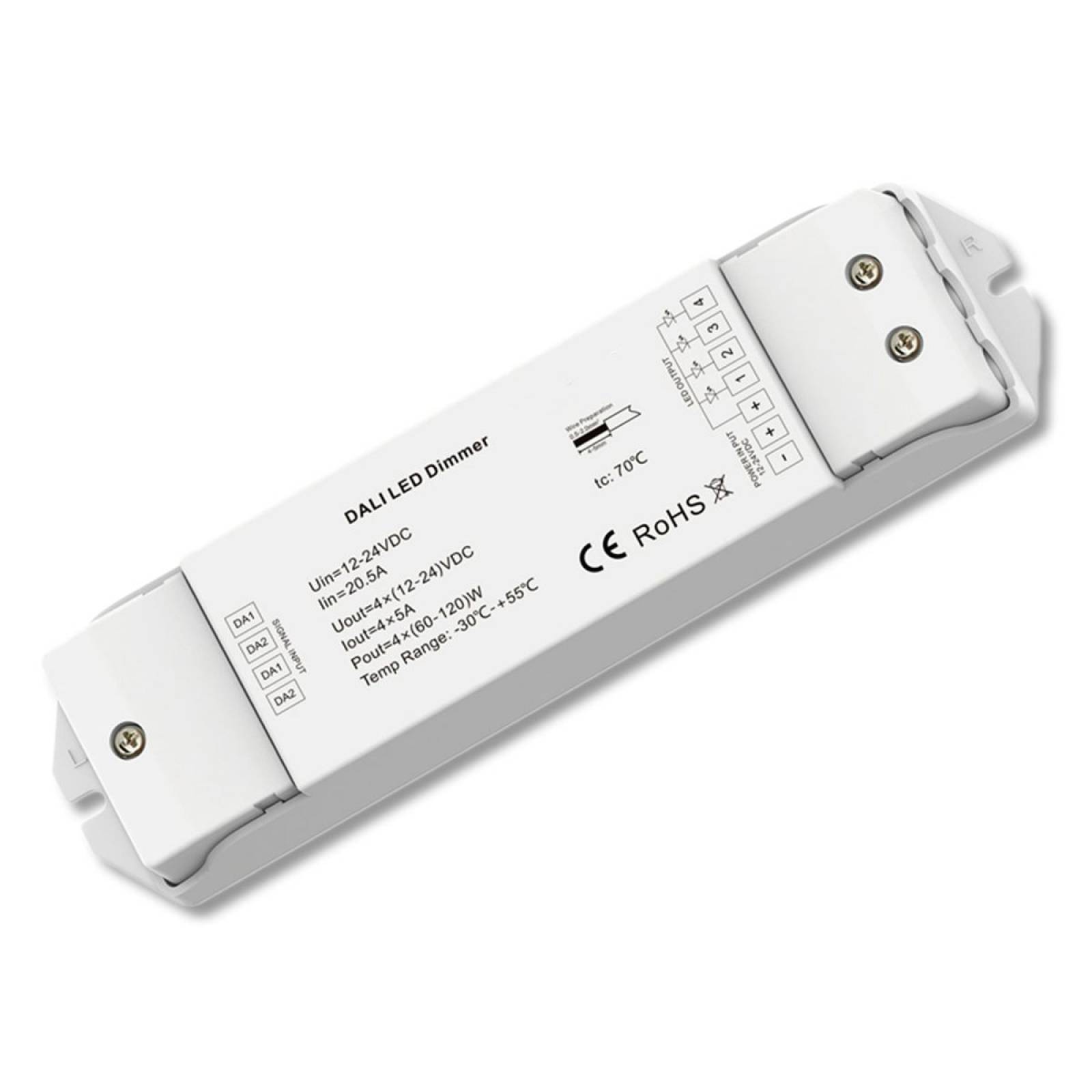 DALI DT6 PWM-Controller, 4 Kanal, 12-24V DC 4x5A