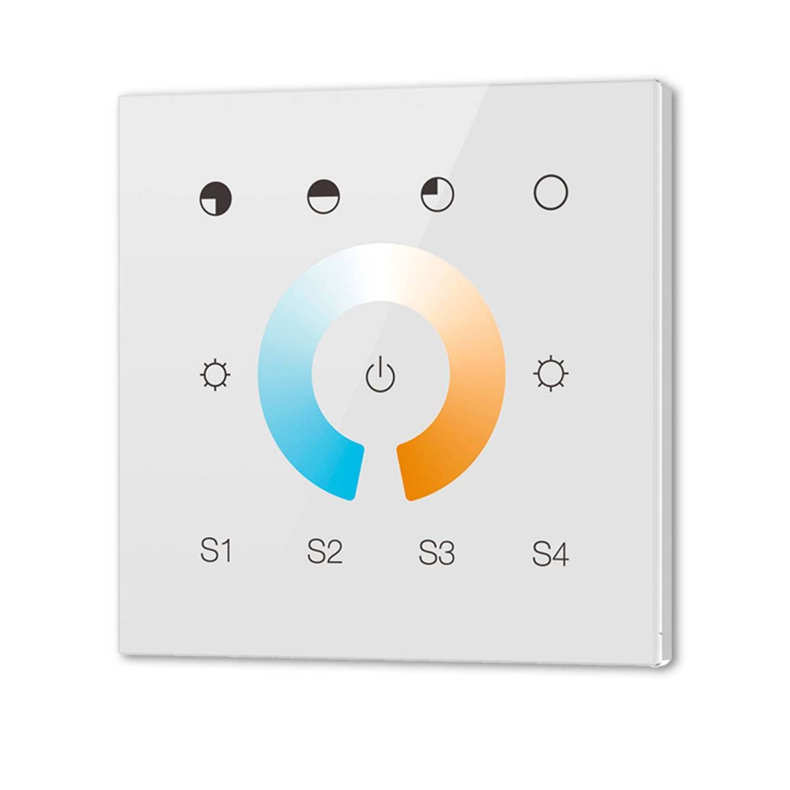 DALI DT8 CCT 1 Gruppe Einbau-Touch Master-Controller, wei�, 100-240V AC oder DALI-Bus Spannung