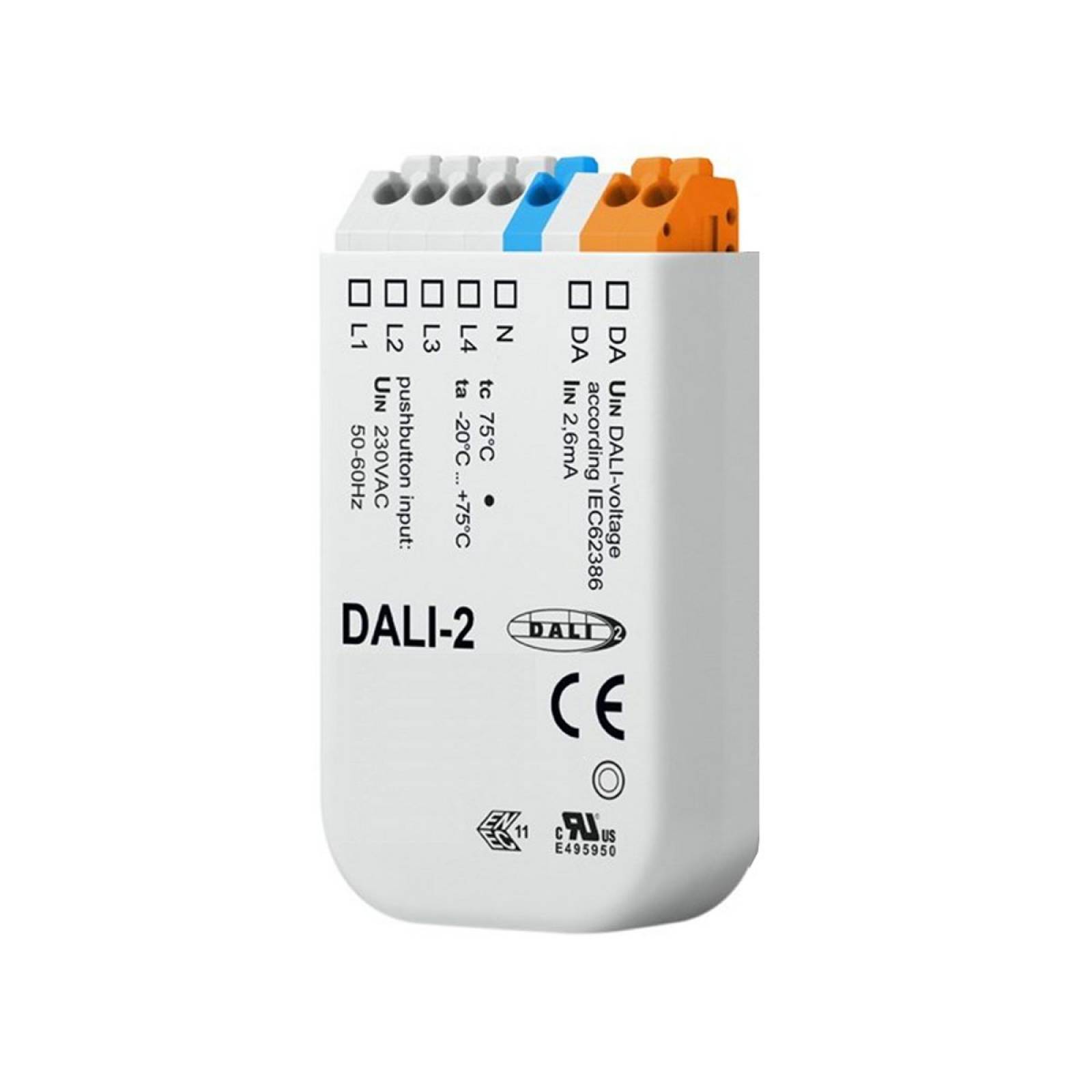 DALI Master-Steuerung Universal f�r 4 Adressen / 4 Gruppen via 4 Push-Taster, DALI-Bus Spannung