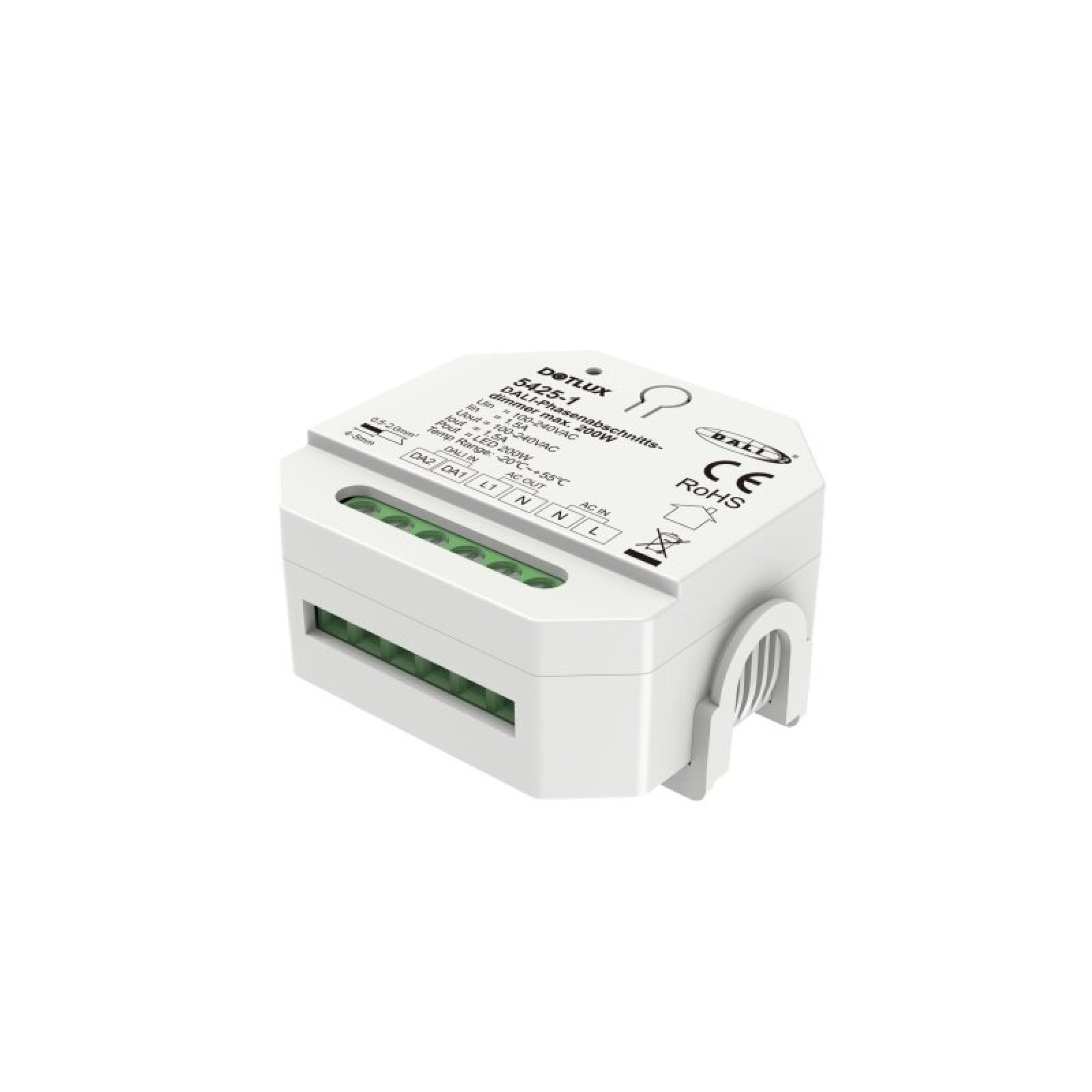DALI-Phasenabschnittsdimmer max. 200W, zum Einbau in UP-Dosen
