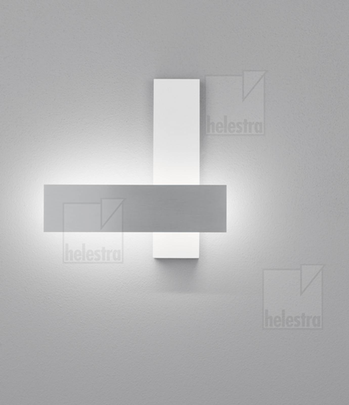 DEX Wandleuchte 13W alu-wei�, drehbar, indirektes Licht, 3000K, dimmbar