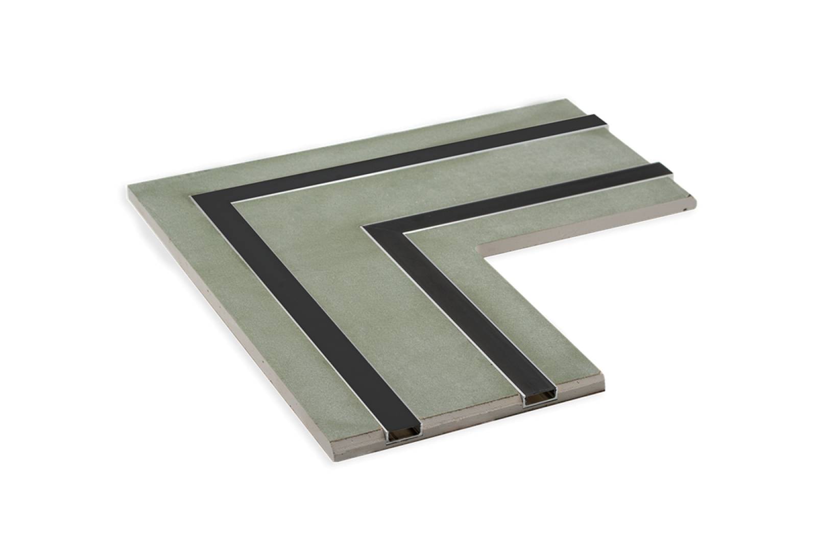 DL 26 (Direktes Licht) Eck-Gipspaneele GKFI 12,5mm hoch mit Alu Profil 2-l�ufig