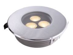 LED Bodeneinbaustrahler, Flat, 3 x 2 Watt warmwei�, 15�