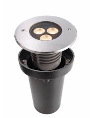 LED Bodeneinbaustrahler, 3x2W, warmwei�, rund