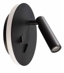 LED Wandaufbauleuchte Brahe IV in schwarz, 3000K, 490 lm, 4,80W