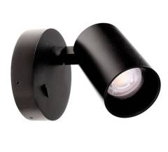 Wandaufbauleuchte Can Tilt rund, max. 7,5W GU10, schwarz ohne USB Ladem�glichkeit