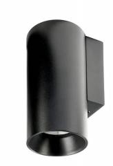Wandaufbauleuchte 1-flammig Can, nach unten strahlend, max. 7,5W GU10, schwarz