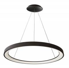 Ring-/Pendelleuchte Merope 580mm, 42W dimmbar, 3000/4000K, Schwarz