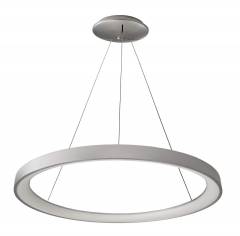 Ring-/Pendelleuchte Merope 580mm, 42W dimmbar, 3000/4000K, Silber