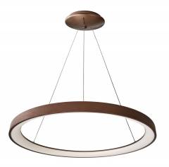 Ring-/Pendelleuchte Merope 580mm, 42W dimmbar, 3000/4000K, Kaffee