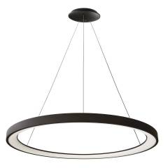 Ring-/Pendelleuchte Merope 780mm, 60W dimmbar, 3000/4000K, Schwarz