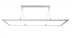 Exklusive Pendelleuchte LED Panel transparent 50W UGR19 3000/4000K CRI/Ra:90 silber