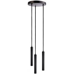 Mehrfachpendelleuchte 3-fach Slim rund, 15W dimmbar, schwarz