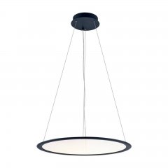 Exklusive Pendelleuchte LED Panel, transparent rund, 50W, dimmbar, COLORselect 3000/3500/4000K, schw