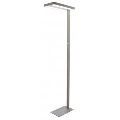 LED Stehleuchte Office Two 80W 8300lm 4000K direktes/indirektes Licht dimmbar Silber UGR<19