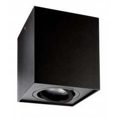 Deckenaufbauleuchte Bengala eckig, 1x max. 50W, mit GU10 Fassung, schwarz