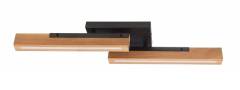 Moderne LED Deckenaufbauleuchte MADERA 3000K 1120lm, 15W, Aluminium / Holz