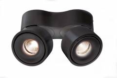LED Deckenaufbauleuchte Uni II Double Tilt 20W 1350lm 3000K CRI/Ra:90 schwarz dimmbar