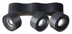 LED Deckenaufbauleuchte Uni Triple Tilt 30W 2150lm 3000K CRI/Ra:90 schwarz dimmbar