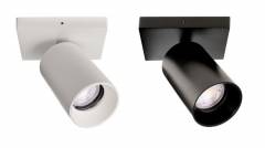 Deckenaufbauleuchte 1-flammig Can Tilt eckig, drehbar, max. 7,5 W GU10, Alu wei�/schwarz