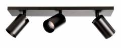 Deckenaufbauleuchte 3-flammig Can Tilt eckig schwarz, drehbar, 3x max. 7,5W GU10