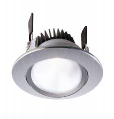 LED Deckeneinbaustrahler COB 68 CCT, 24V, 2500-6500K warmwei� bis kaltwei�, 8W silberfarben
