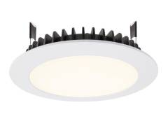 Edle Deckeneinbauleuchte, LED Panel Round III wei�er Rahmen 20, 28V DC, 700 mA, 20W, 4000K