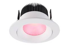 Stilvolle LED Deckeneinbauleuchte, COB 94 RGB+W, 24V DC, 16W, 60� 555cd