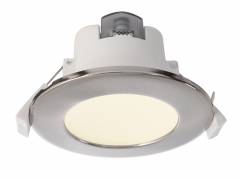 LED Deckeneinbauleuchte, Downlight 7W, Acrux 68, Farbwechsel 3000/4000/6000K, 90�, silber, wei�-matt
