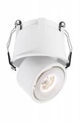 LED Deckeneinbauleuchte Spot 33� Uni II Mini, dreh-/schwenkbar, CRI 90, 3000K warmwei�, 670lm, Alu w