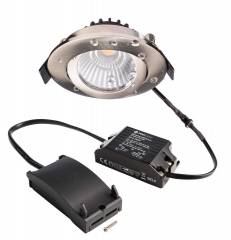 Deckeneinbauleuchte Dione IP44 DTW 1800-3000K 8,5W 480lm nickel