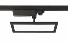 Schienensystem 3-Phasen 230V, Panel Track Light, 20 W, 3000 K, Schwarz, 110-240V AC/50-60Hz, 20,00 W