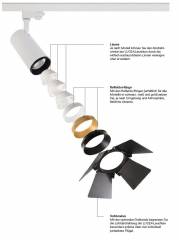 LED 3-Phasen-Strahler LUCEA Tilt 10W Spot wei�, Dim-to-warm 1800-2700K, 750lm, CRI/Ra90 dimmbar